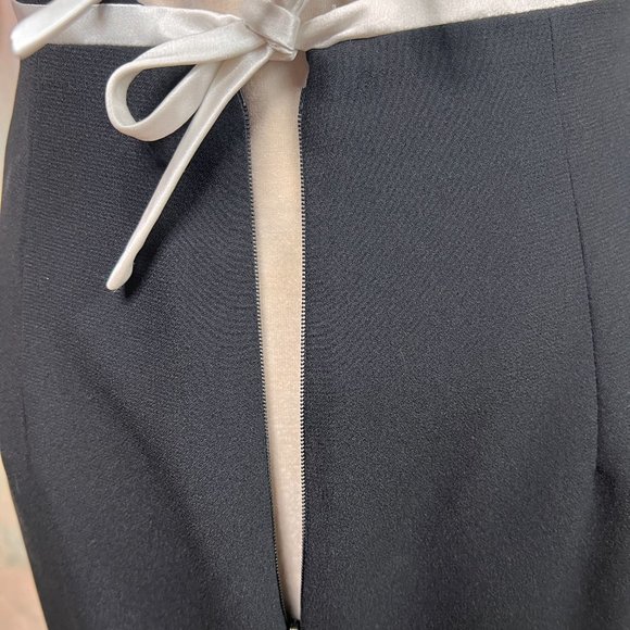 VTG๐Papell Boutique Timeless Sheath Black & White Dress with long Slit - Picture 10 of 15